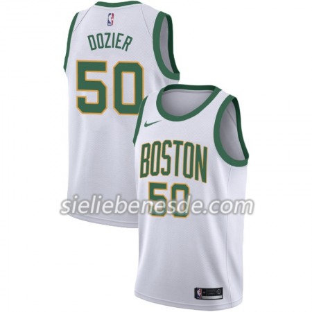 Herren NBA Boston Celtics Trikot P.J. Dozier 50 2018-19 Nike City Edition Weiß Swingman
